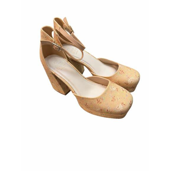 Oasis Society Oslo Floral Block Heel Shoes – Women’s US 9 – Ankle Strap - Picture 9 of 16